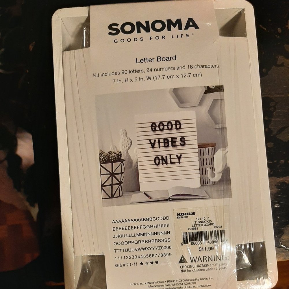 Sonoma Letter Board
